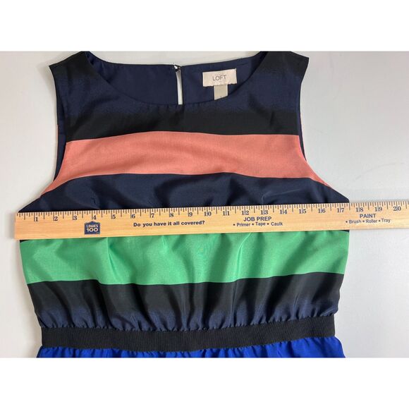 Ann Taylor LOFT Women's Sleeveless Dress Multicolor Stripe Size S - Picture 6 of 11